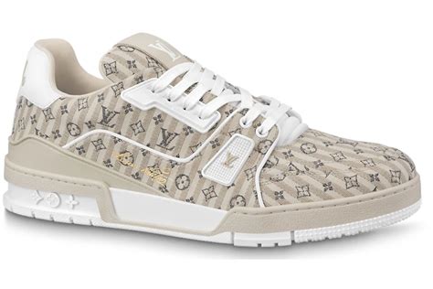 louis vuitton beige trainers.